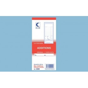 Bloc "additions numérotés avec 3 taux de TVA" - 235 x 102 - 50 dupli Elve Bloc "additions numérotés avec 3 taux de TVA" - 235 x 102 - 50 dupli Elve