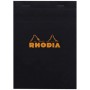 Bloc agrafé N°16 A5 80 feuillets petits carreaux 5/5 80 g. - Noir - RHODIA