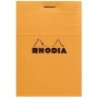 Bloc agrafé N°11 A7 80 feuillets petits carreaux 5/5 80 g. - Orange RHODIA