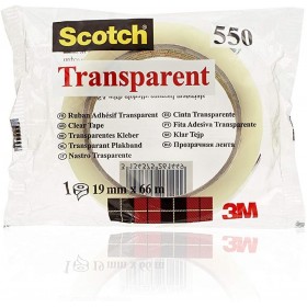 Ruban adhésif transparent 550, 19 mm x 66 m SCOTCH Ruban adhésif transparent 550, 19 mm x 66 m SCOTCH