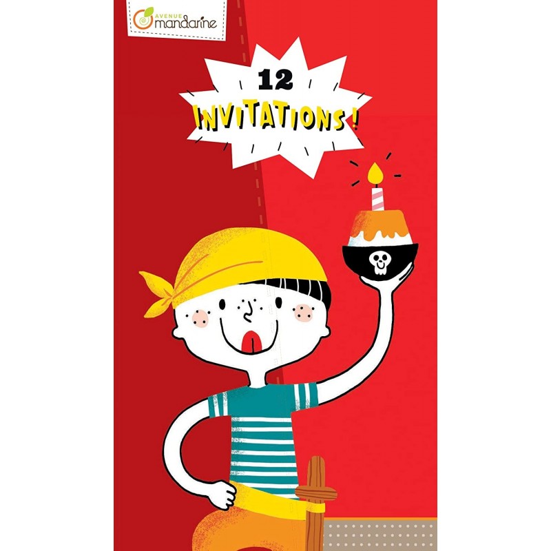 Cartes D Invitation Anniversaire X 12 Pirates Avenue Mandarine Cartes D Invitation Anniversaire X 12 Pirates Avenue Mandarine