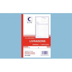 Carnet "Livraisons" - A5 - 50 dupli Elve Carnet "Livraisons" - A5 - 50 dupli Elve