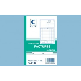 Carnet "Factures" - A5 - 50 tripli Elve Carnet "Factures" - A5 - 50 tripli Elve