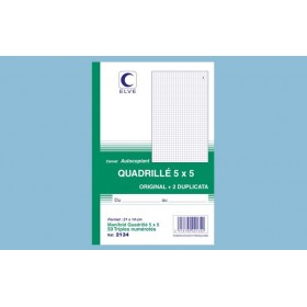 Carnet quadrillé 5x5 - A5 - 50 tripli Elve Carnet quadrillé 5x5 - A5 - 50 tripli Elve