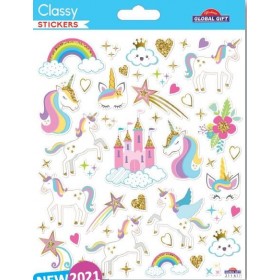Licornes paillettes - Stickers Classy - Global Gift® Licornes paillettes - Stickers Classy - Global Gift®