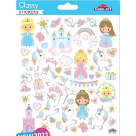 Princesses et Licornes - Stickers Classy - Global Gift® Princesses et Licornes - Stickers Classy - Global Gift®