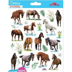 Chevaux - Stickers Classy - Global Gift Chevaux - Stickers Classy - Global Gift