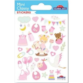 Bébé fille - Baby shower - Stickers - Mini Classy - Global Gift Bébé fille - Baby shower - Stickers - Mini Classy - Global Gift