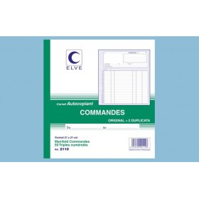 Carnet "Commandes" - 210 x 210 - 50 tripli Elve Carnet "Commandes" - 210 x 210 - 50 tripli Elve