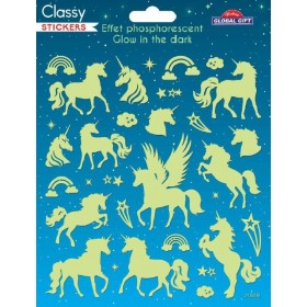 Licornes effet phosphorescent - Stickers Classy - Global Gift® Licornes effet phosphorescent - Stickers Classy - Global Gift®