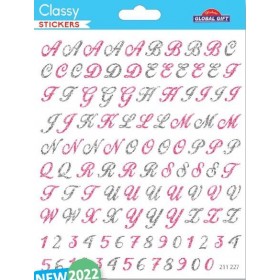 Lettres et chiffres paillettes - Stickers Classy Lettres et chiffres paillettes - Stickers Classy