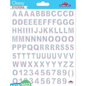 Lettres et chiffres effet miroir - Stickers Classy Lettres et chiffres effet miroir - Stickers Classy