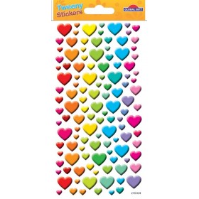 Coeurs métallisés - Stickers Tweeny - Global Gift®