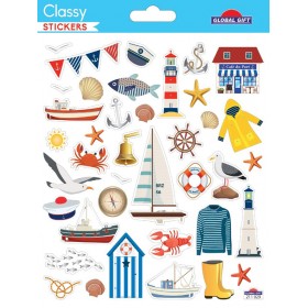 Théme Marin - Stickers Classy - Global Gift® Théme Marin - Stickers Classy - Global Gift®