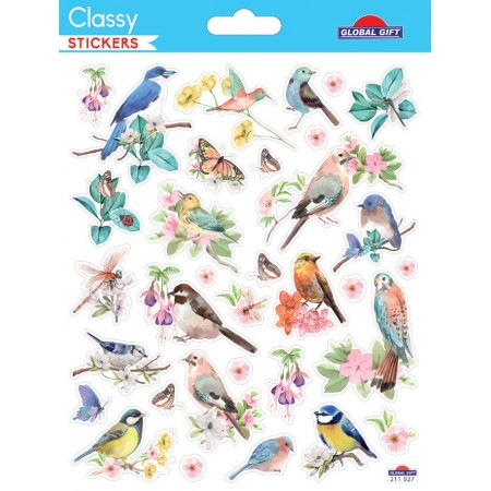 Oiseaux et plantes - Stickers Classy - Global Gift