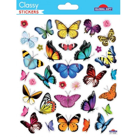 Papillons paillettes - Stickers Classy - Global Gift