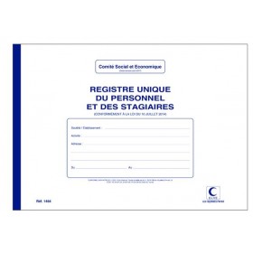 Registre "Unique d'inscription du personnel et des stagiaires" - 210 x 297 - 52 pages Registre "Unique d'inscription du personnel et des stagiaires" - 210 x 297 - 52 pages