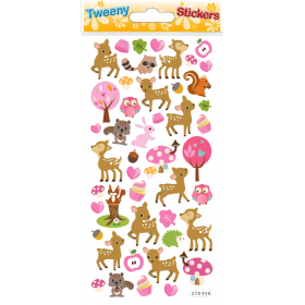 Stickers Les faons et le monde en rose - Tweeny - Global Gift® Stickers Les faons et le monde en rose - Tweeny - Global Gift®