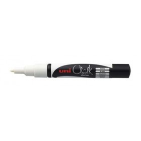 CHALK Marker craie - pointe moyenne 0.9 / 1.3 mm - Blanc - UNI CHALK Marker craie - pointe moyenne 0.9 / 1.3 mm - Blanc - UNI