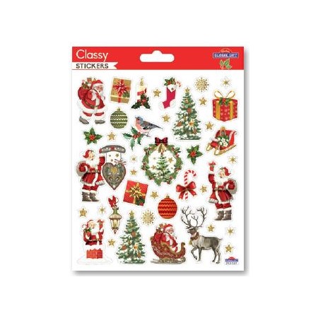 Père Noël Vintage - Stickers Classy - Global Gift®