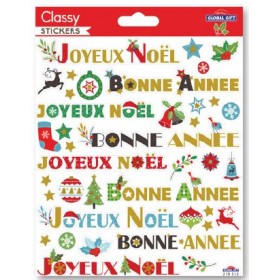 Joyeux Noël et Bonne Année - Stickers Classy - Global Gift® Joyeux Noël et Bonne Année - Stickers Classy - Global Gift®