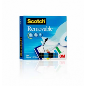 Ruban adhésif amovible invisible Scotch®, 19 mm x 33 m, 1 rouleau Ruban adhésif amovible invisible Scotch®, 19 mm x 33 m, 1 rouleau
