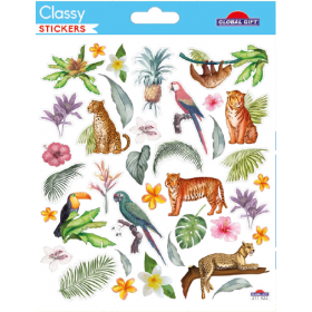 Animaux et plantes tropicales - Stickers Classy - Global Gift® Animaux et plantes tropicales - Stickers Classy - Global Gift®