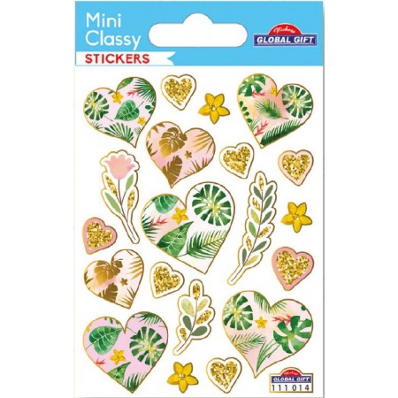 Coeurs tropicales - Stickers Mini Classy - Global Gift