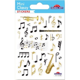 Notes et partitions or et noir - Stickers Mini Classy - Global Gift® Notes et partitions or et noir - Stickers Mini Classy - Global Gift®