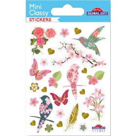 Oiseaux et fleurs - Stickers Mini Classy - Global Gift® Oiseaux et fleurs - Stickers Mini Classy - Global Gift®