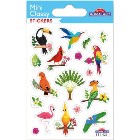 Oiseaux tropicaux - Stickers Mini Classy - Global Gift