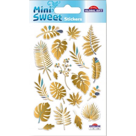 Feuilles de palmier Or et relief - Stickers Mini Sweet - Global Gift