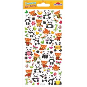 Panda roux & panda géant en relief - Stickers Tweeny - Global Gift Panda roux & panda géant en relief - Stickers Tweeny - Global Gift