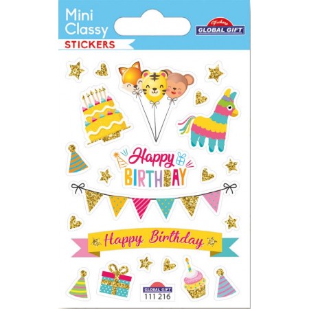 Happy Birthday - Stickers Mini Classy - Global Gift