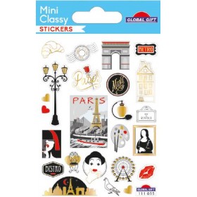 Paris - Stickers Mini Classy - Global Gift Paris - Stickers Mini Classy - Global Gift