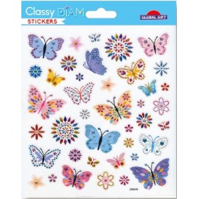 Papillons et fleurs Diam - Stickers Classy Diam- Global Gift® Papillons et fleurs Diam - Stickers Classy Diam- Global Gift®