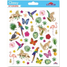 Animaux et plantes tropicales - Stickers Classy - Global Gift® Animaux et plantes tropicales - Stickers Classy - Global Gift®