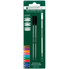 Lot de 2 Recharges Bille Noire compatible Cross® Monteverde® Lot de 2 Recharges Bille Noire compatible Cross® Monteverde®