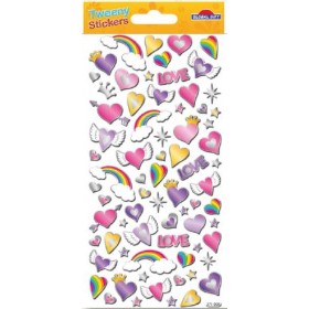 Sticker Coeur - Arc en ciel - Love métallisé - Tweeny - Global Gift Sticker Coeur - Arc en ciel - Love métallisé - Tweeny - Global Gift