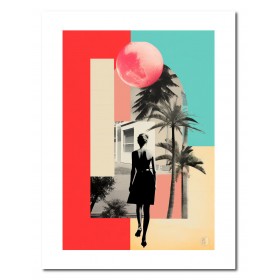 Poster la marche des vacances - 30 x 40 cm Poster la marche des vacances - 30 x 40 cm