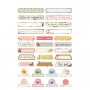 Planche de 285 stickers fleurs et papillons des prés