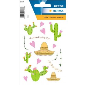 Sticker Sombrero et cactus avec paillettes - Herma® Sticker Sombrero et cactus avec paillettes - Herma®