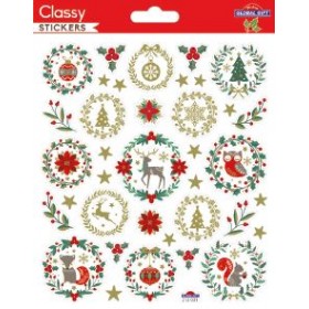 Courrone Noël - Stickers Classy - Global Gift® Courrone Noël - Stickers Classy - Global Gift®
