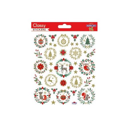 Courrone Noël - Stickers Classy - Global Gift®