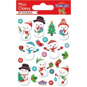 Bonhomme de neige - Stickers Mini Classy - Global Gift® Bonhomme de neige - Stickers Mini Classy - Global Gift®