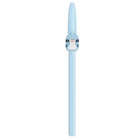 Stylo gel enfant avec motif dauphin bleu