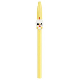 Stylo gel enfant avec motif poule jaune