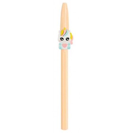 Stylo gel enfant avec motif licorne pastel